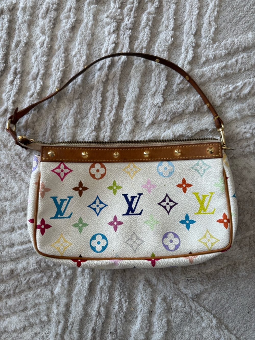 Louis Vuitton White Multicolor Monogram Mini Shoulder Bag